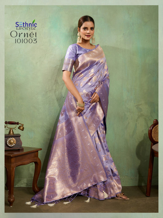 101003 Ornet Sethnic Banarasi Silk Sarees