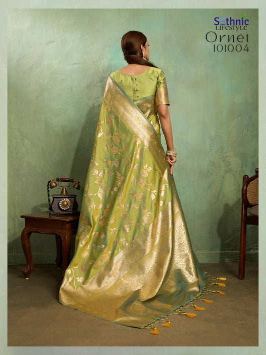 101004 Ornet Sethnic Banarasi Silk Sarees