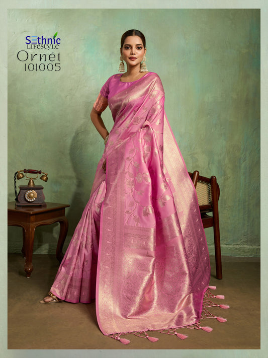 101005 Ornet Sethnic Banarasi Silk Sarees