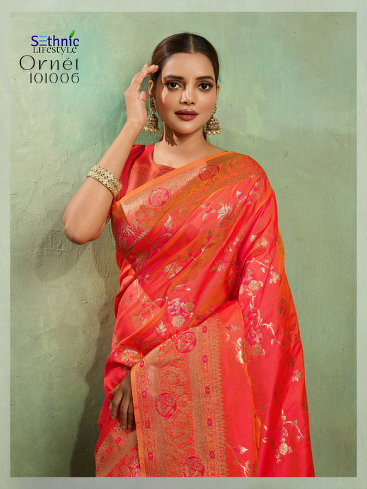 101006 Ornet Sethnic Banarasi Silk Sarees