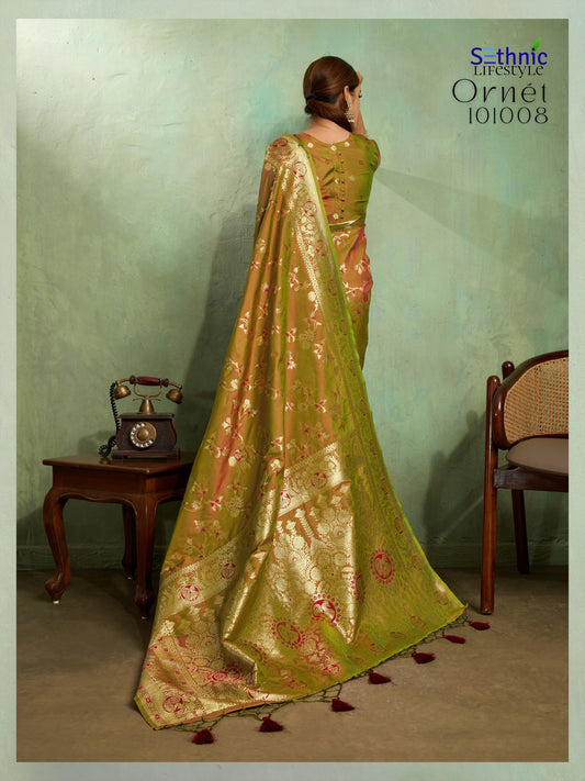 101008 Ornet Sethnic Banarasi Silk Sarees