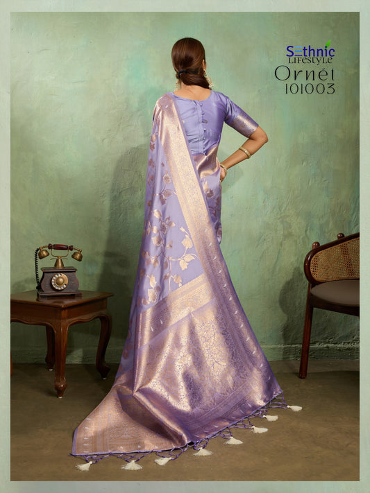 101010 Ornet Sethnic Banarasi Silk Sarees
