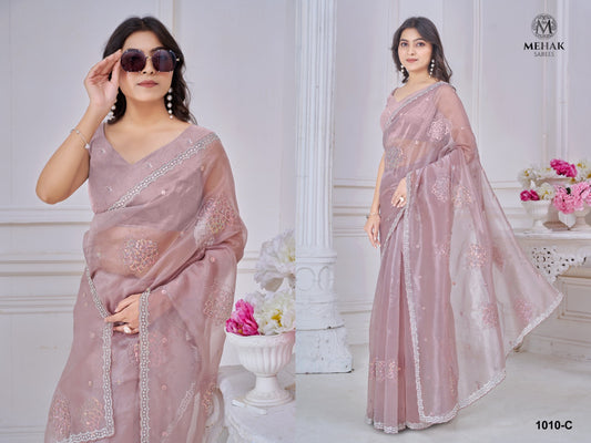 1010C Mehek Soft Organza Sarees