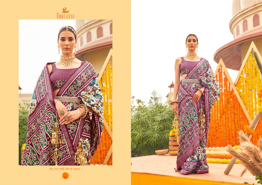 10118 Haldi Patola Trirath Sarees