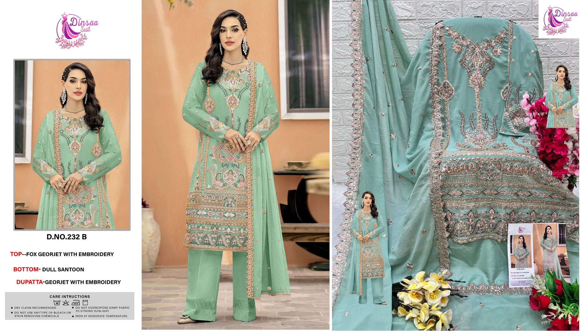 232B Dinsaa Suit Pakistani Salwar Suits