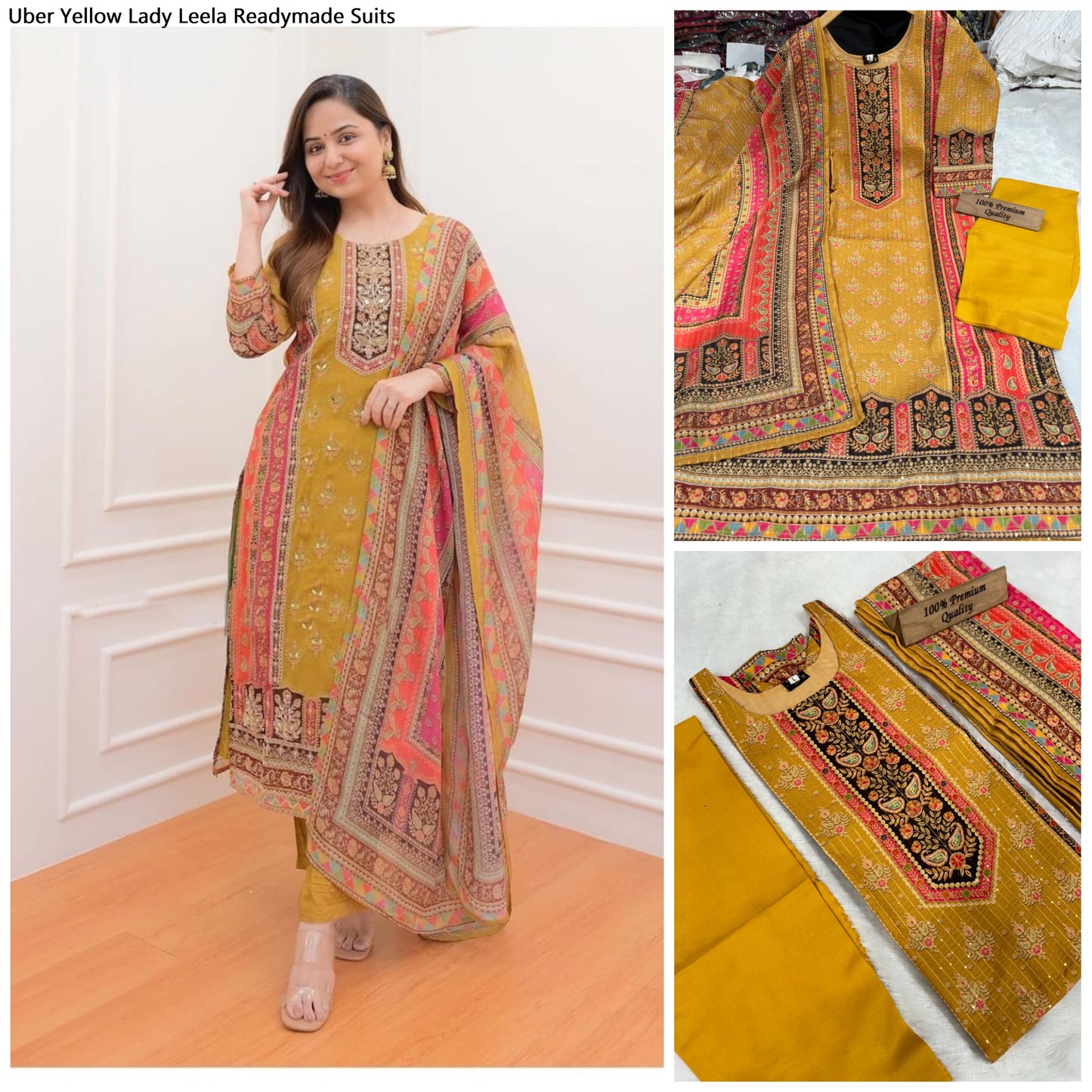 Uber Yellow Lady Leela Readymade Suits