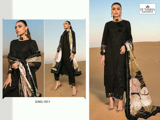 1011 Black Zunisha Exports Embroidery Pakistani Salwar Suits