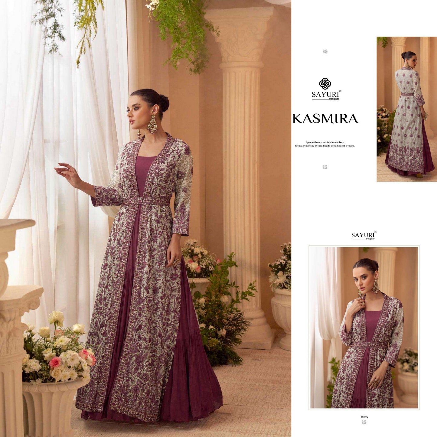 10135 Kasmira Sayuri Chinon Silk One Piece Gown