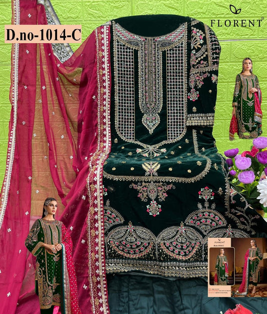 1014-C Florent Embroidery Velvet Suits