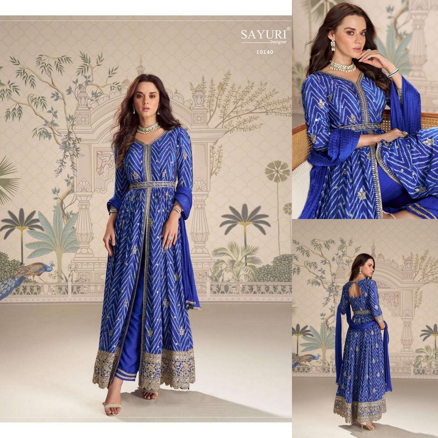 10140 Sakshi Sayuri Chinon Silk Readymade Suits