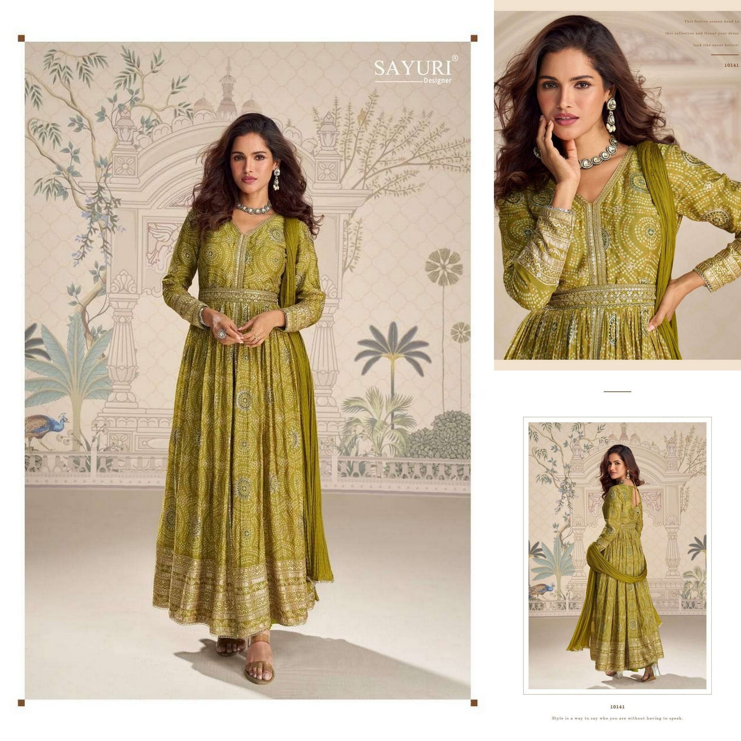 10141 Sakshi Sayuri Chinon Silk Readymade Suits