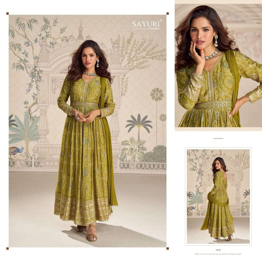 10141 Sakshi Sayuri Chinon Silk Readymade Suits