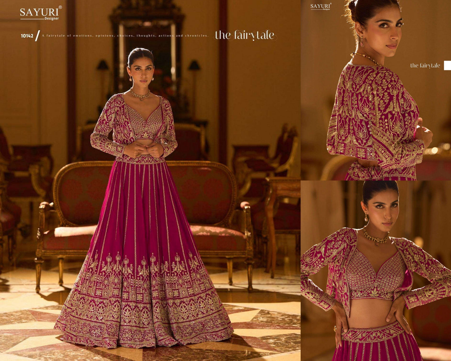 10142 Kamini Sayuri With Jacket Croptop Skirt Set