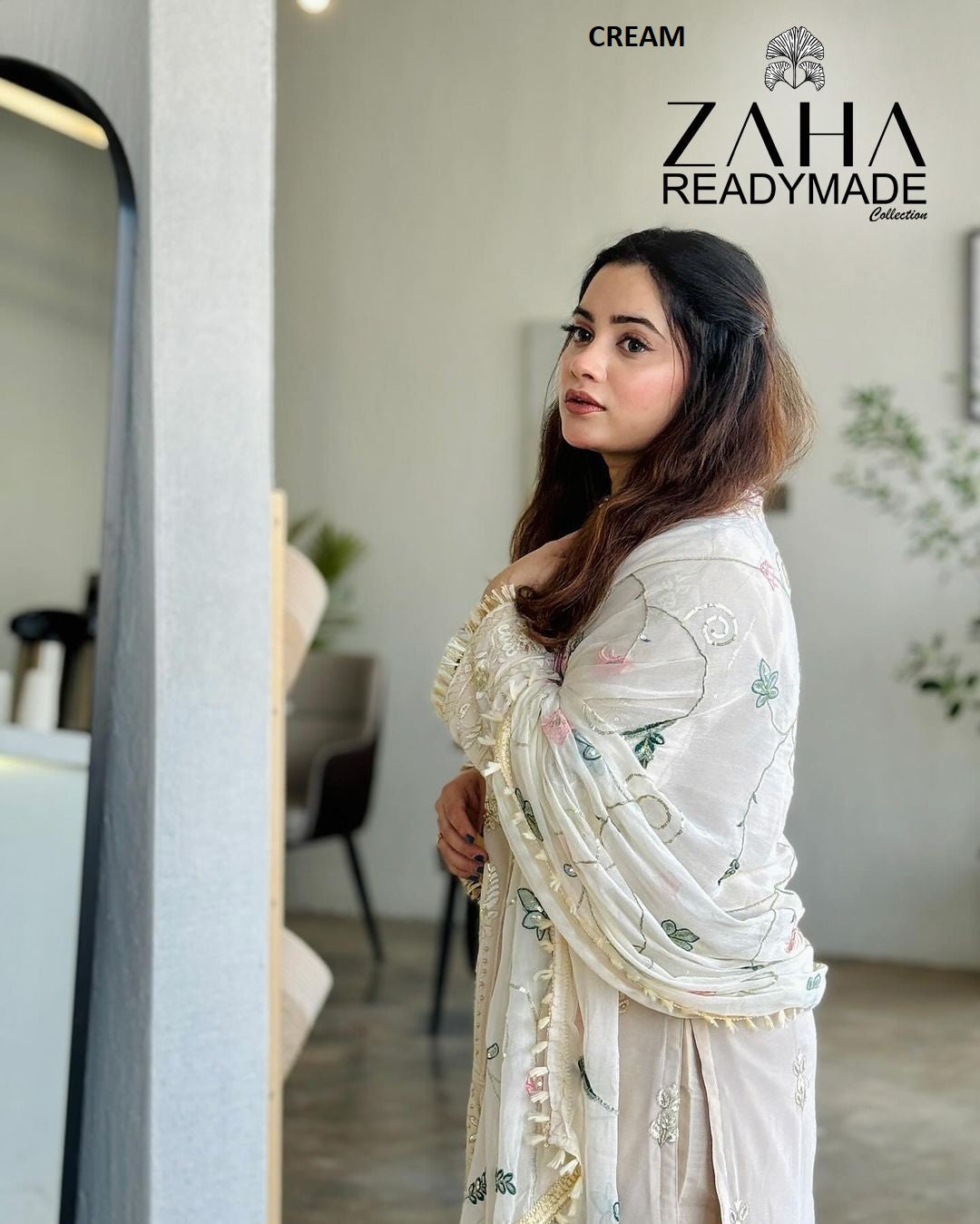 10145 Cream Gulaal Vol 1 Zaha Patch Pakistani Salwar Suits