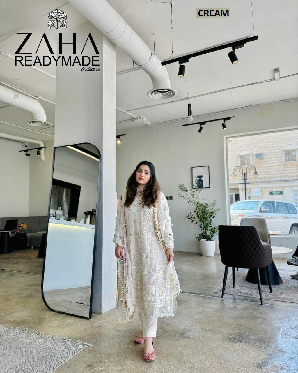 10145 Cream Gulaal Vol 1 Zaha Patch Pakistani Salwar Suits