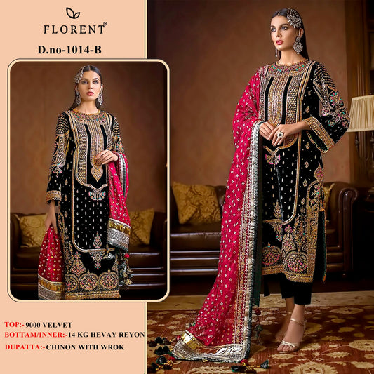 1014C Florent Velvet Pakistani Salwar Suits