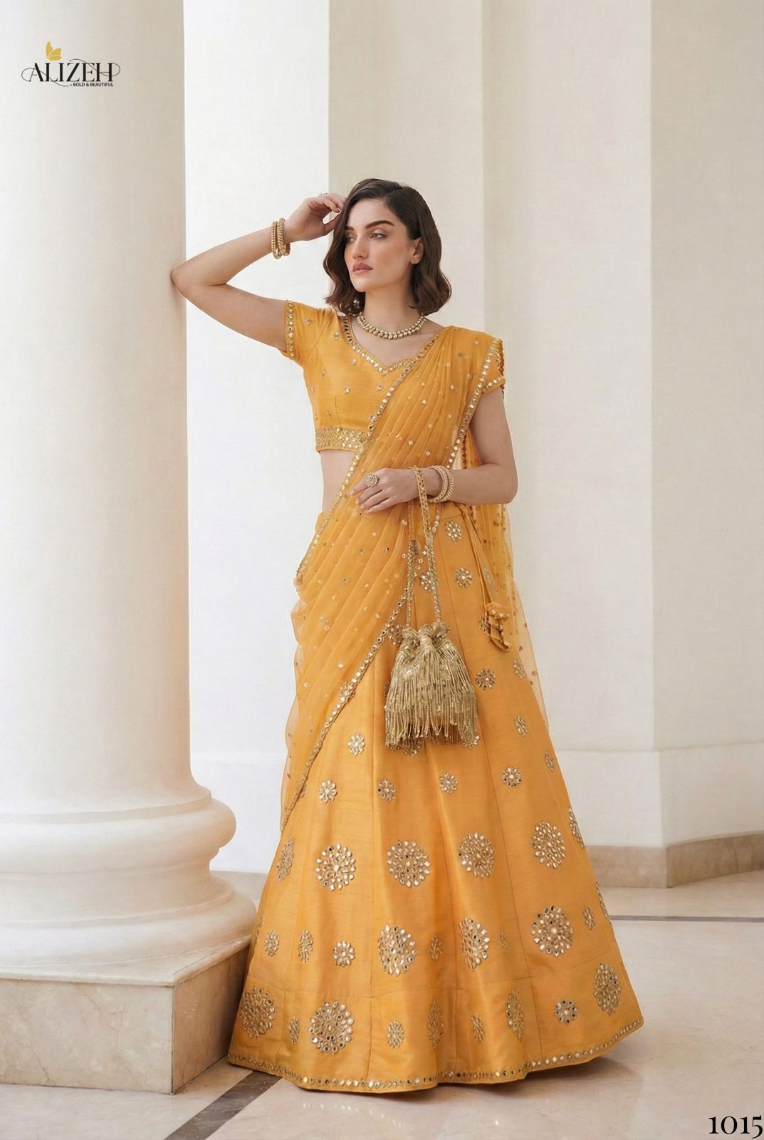 1015 Mirror Maze Alizeh Heavy Silk Lehenga Choli