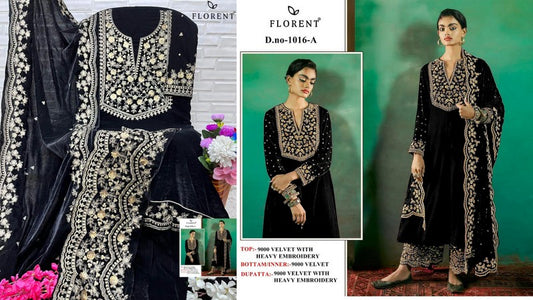 1016-A Florent Embroidery Velvet Suits