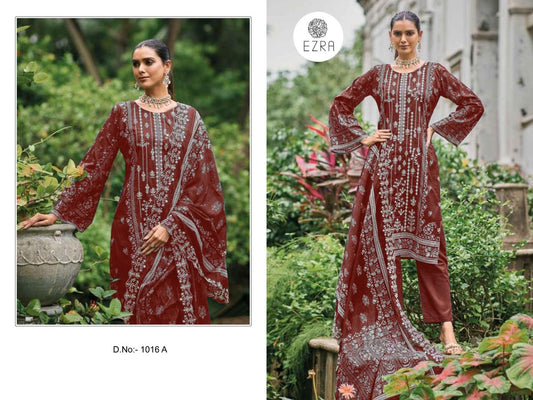 1016A Ezra Pure Cotton Pakistani Salwar Suits