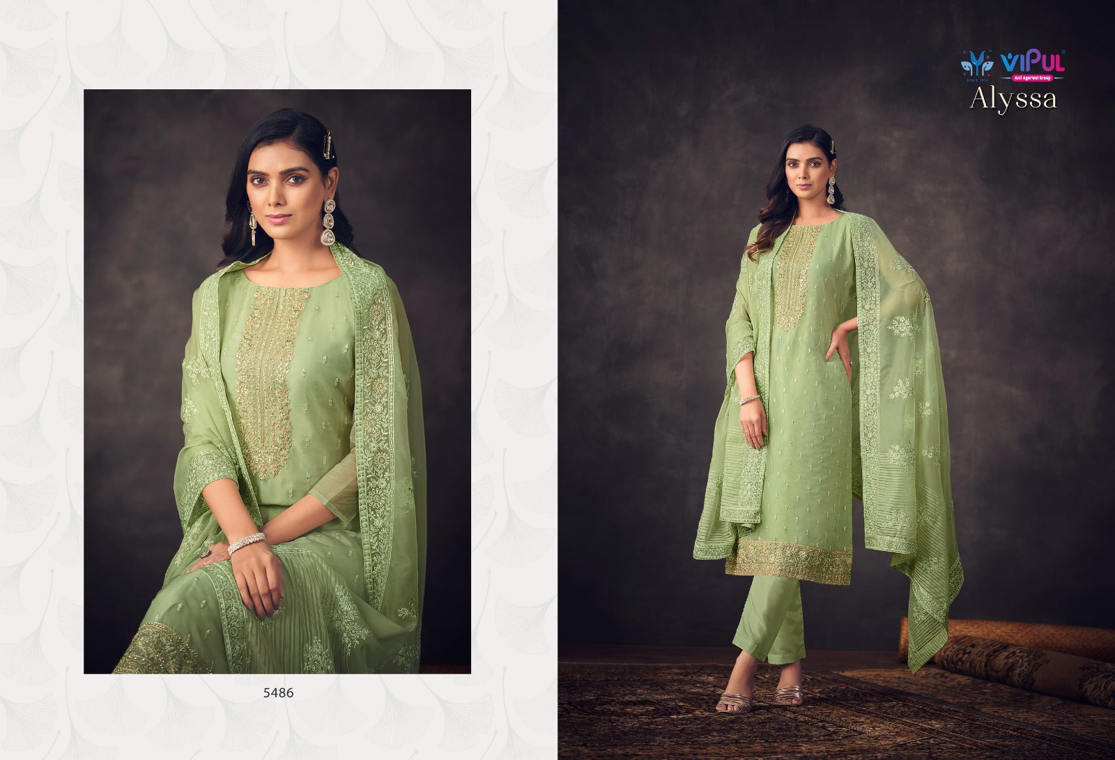 5486 Alysaa Vipul Unstitched Suits