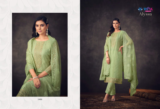 5486 Alysaa Vipul Unstitched Suits