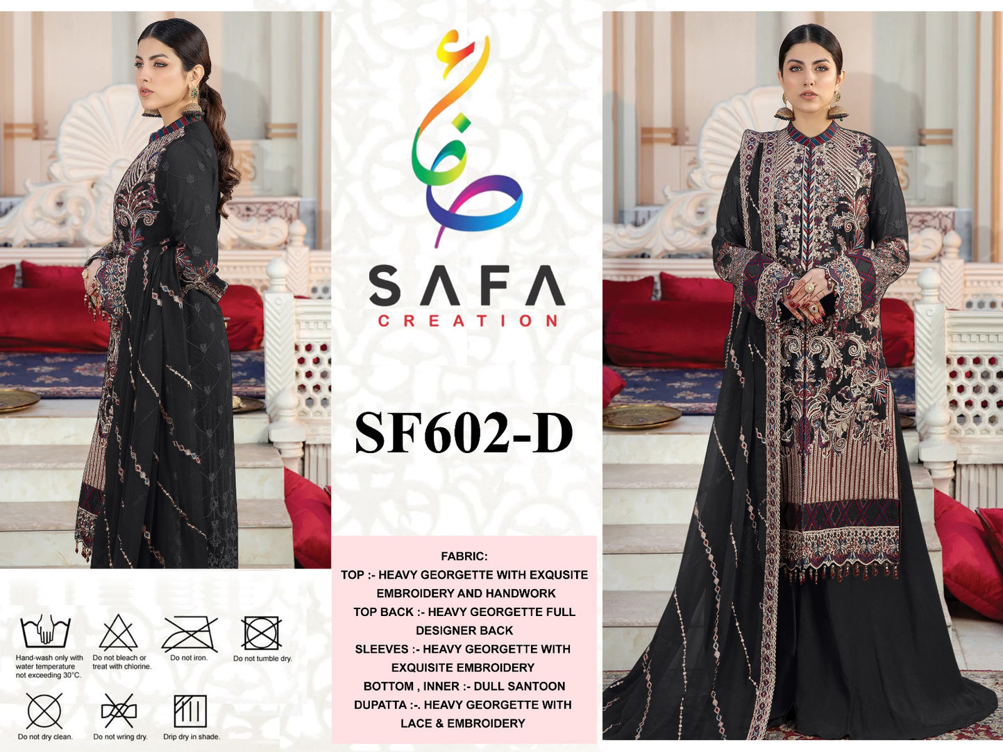 602D Safa Creation Pakistani Salwar Suits