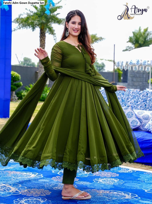 Fatehi Adm Gown Dupatta Set