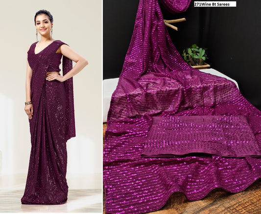 271Wine Bt Sarees