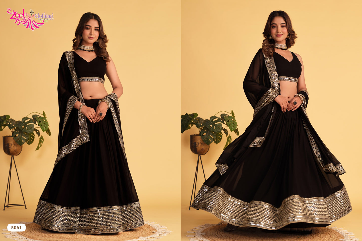 5061 Antique Aura Zeel Lehenga Choli