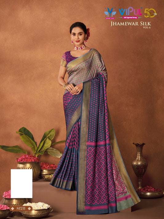 81211 Jhamewar Vol 6 Vipul Sarees