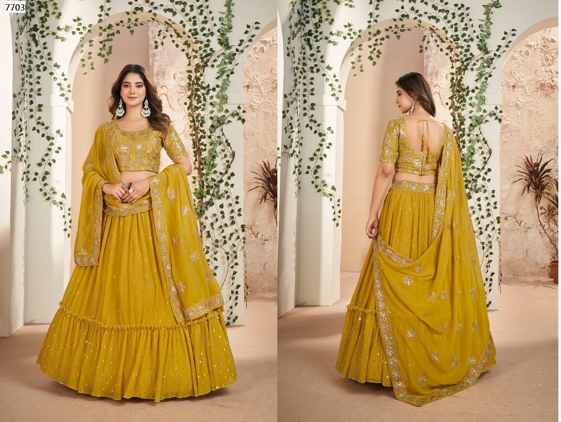 7703 Gulkanya Vol 5 Aahvan Designs Lehenga Choli