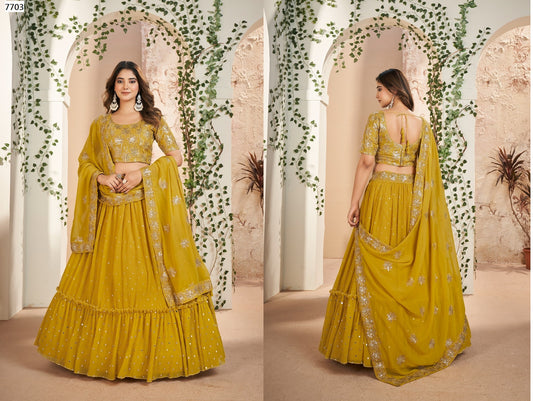 7703 Gulkanya Vol 5 Aahvan Designs Lehenga Choli