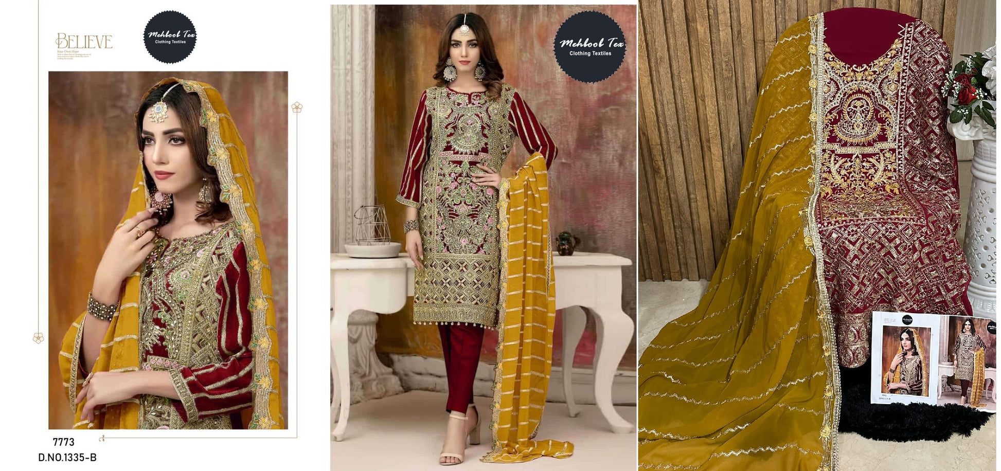 1335B Mehboob Tex Pakistani Salwar Suits