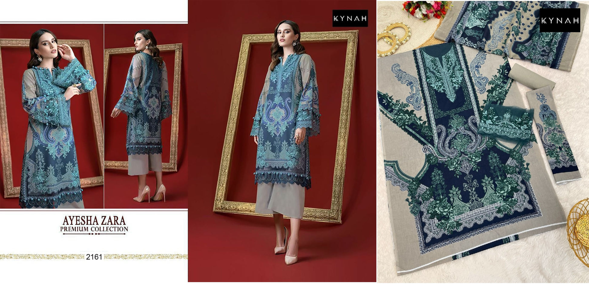 2161 Ayesha Zara Premium Collection Kynah Pakistani Salwar Suits