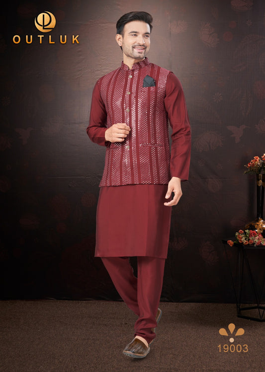 19003 Wedding Collection Vol 19 Outluk Mens Kurta Pyjama