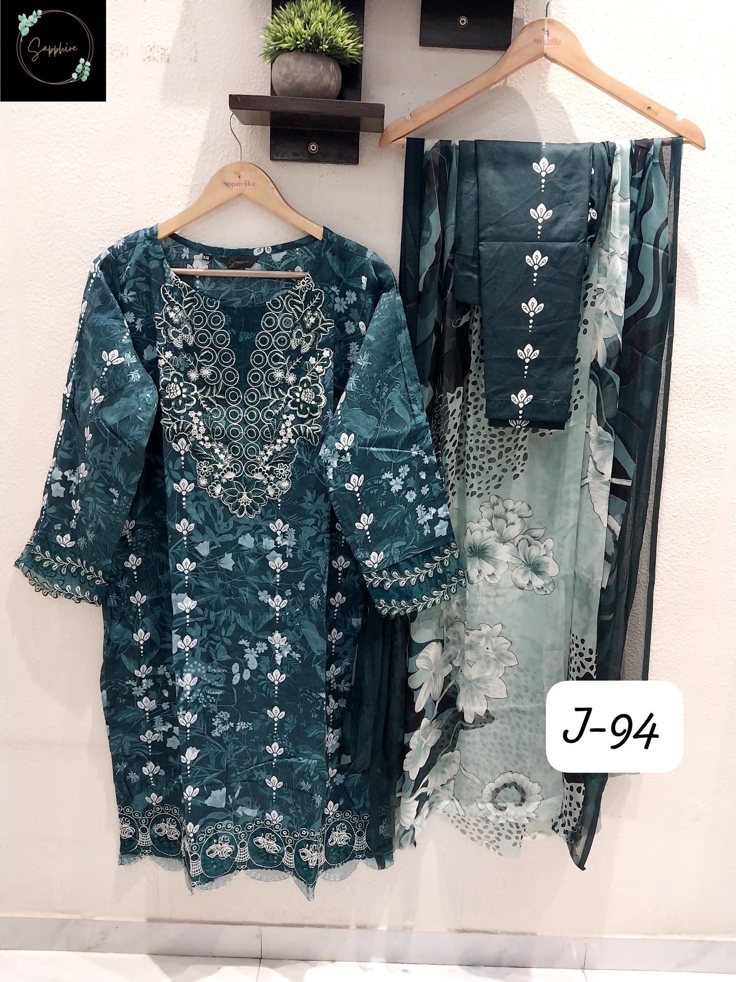 Jazmin Vol 99 Green Sapphire Pakistani Readymade Suits