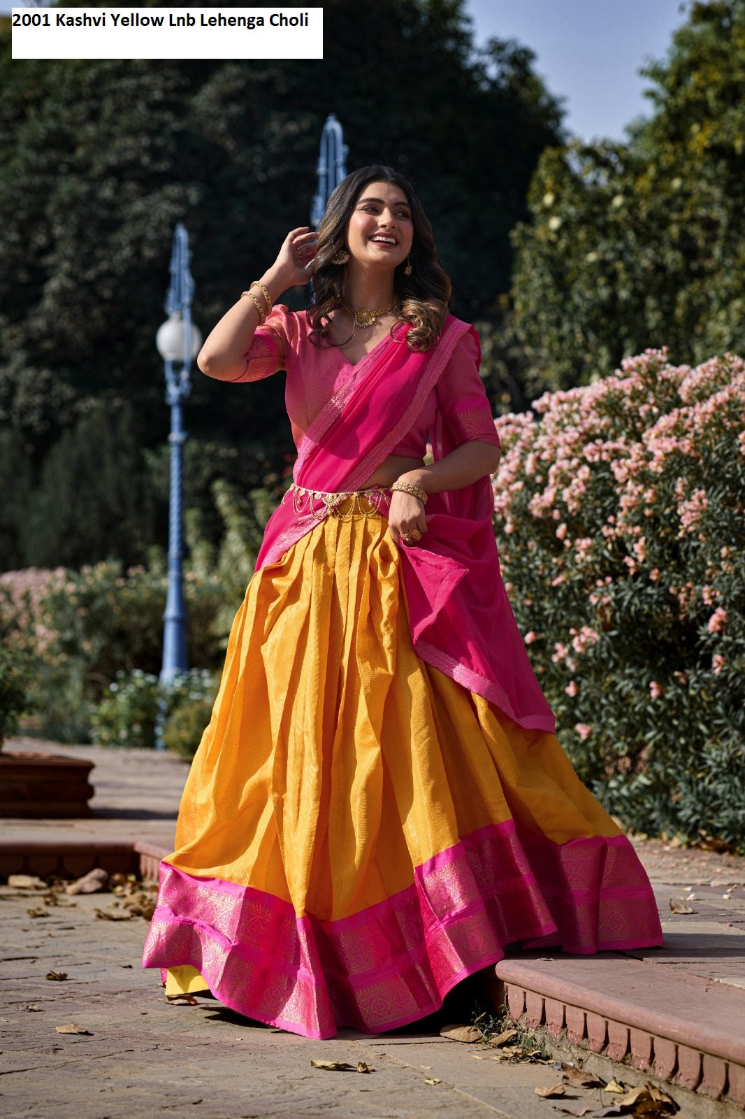 2001 Kashvi Yellow Lnb Lehenga Choli