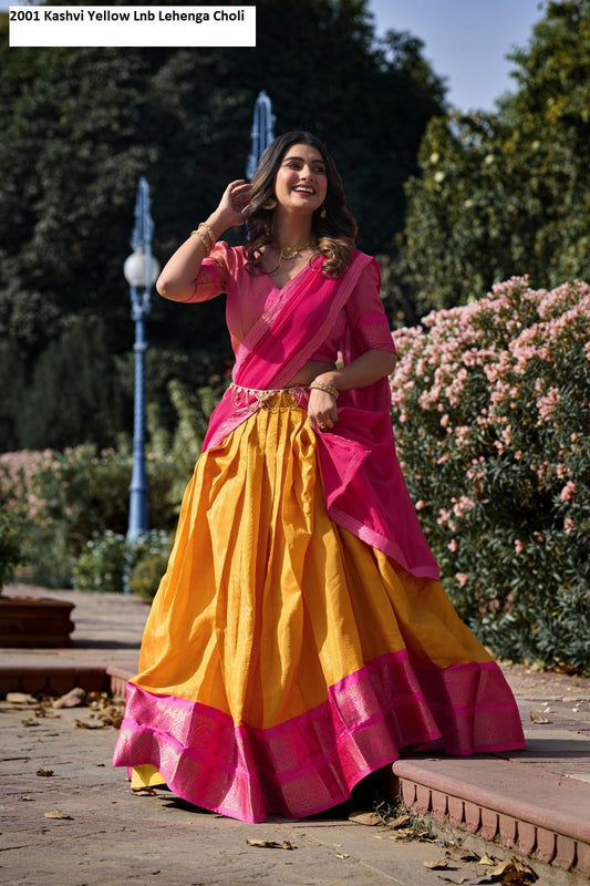 2001 Kashvi Yellow Lnb Lehenga Choli