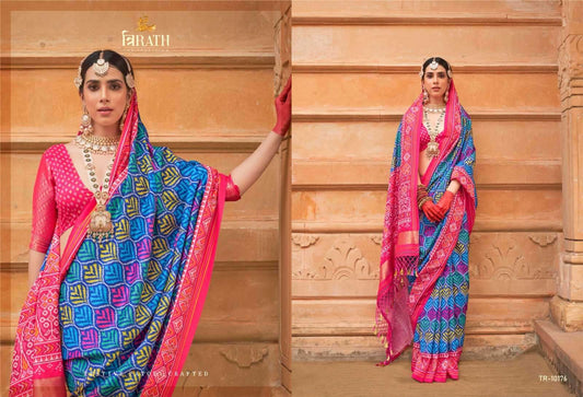10176 Tirth Patola Trirath Pv Silk Sarees