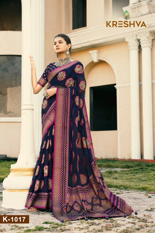 1017 Akshara Kreshva Georgette Sarees