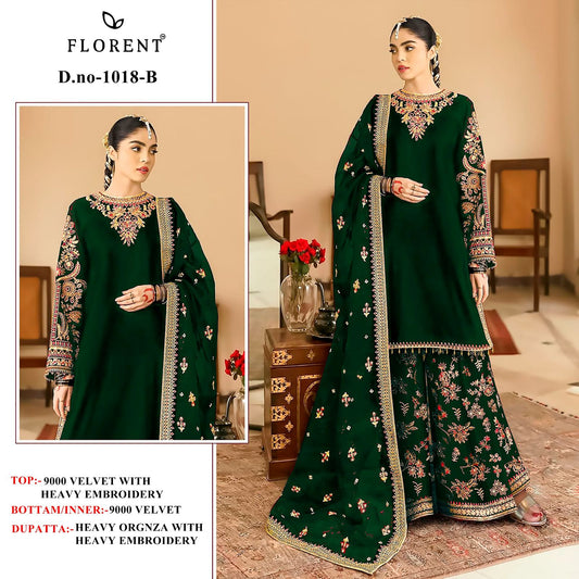 1018B Florent Embroidery Velvet Suits