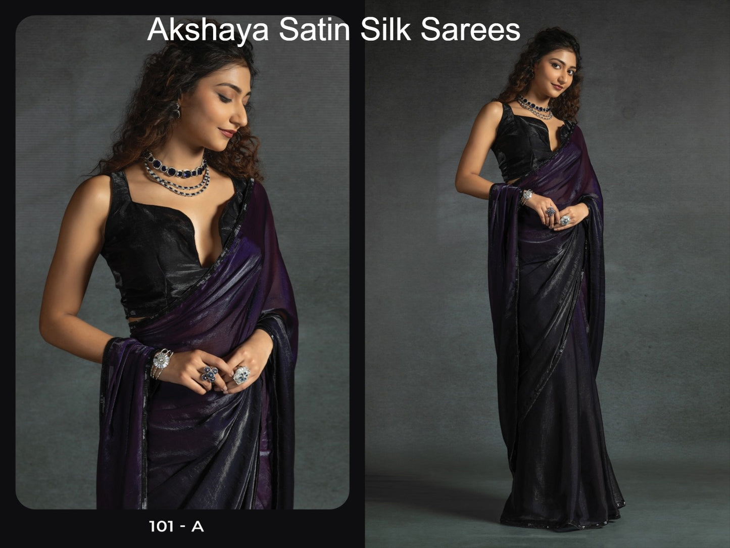 101A Akshaya Satin Silk Sarees