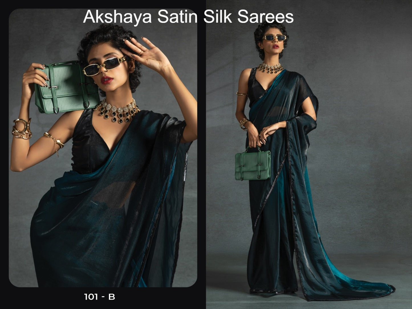 101B Akshaya Satin Silk Sarees