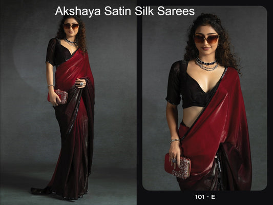 101E Akshaya Satin Silk Sarees