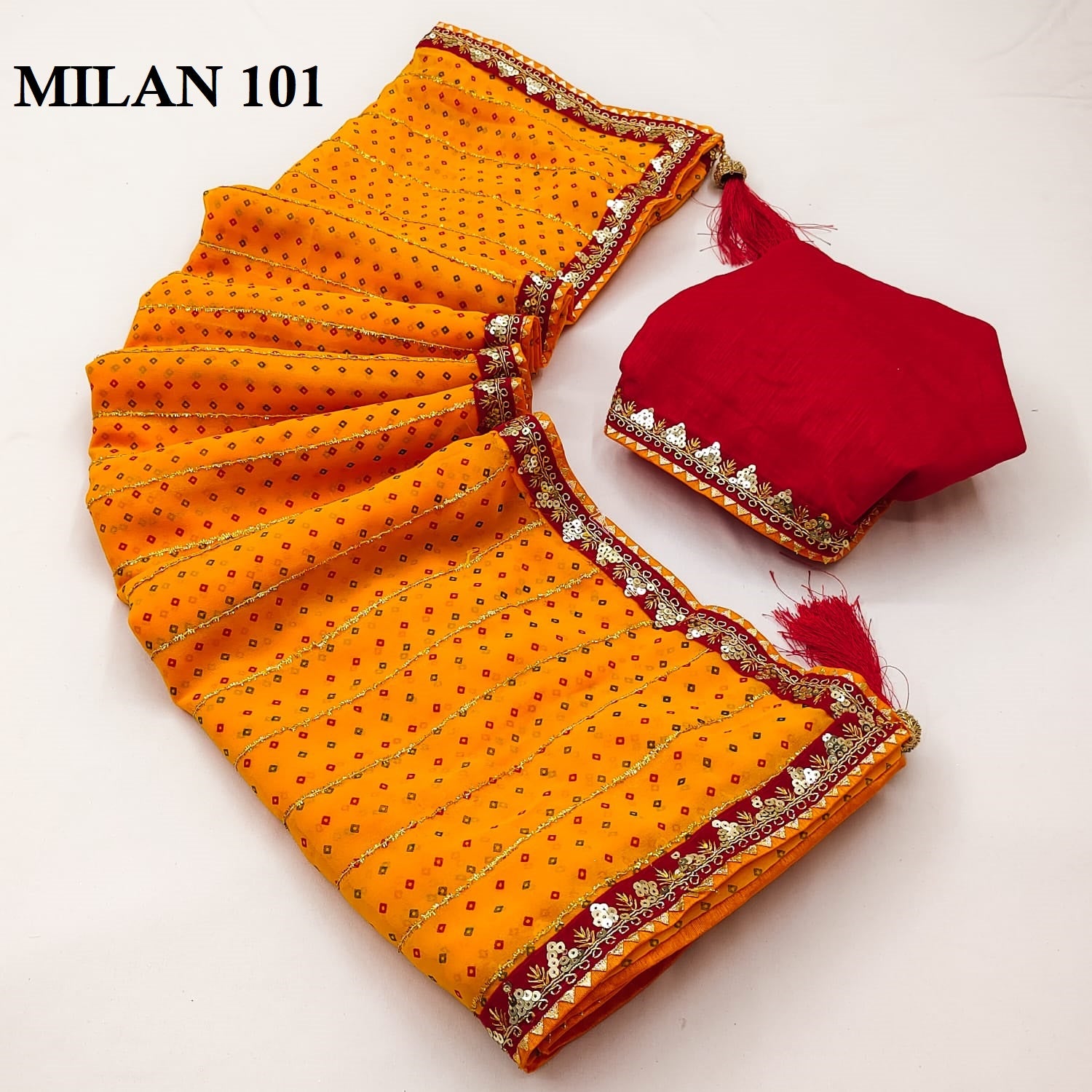 101 Milan Suma Designer Georgette Sarees