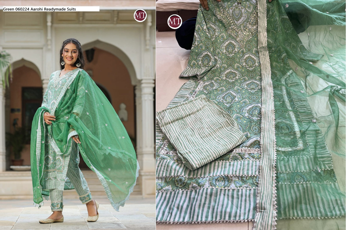 Green 060224 Aarohi Readymade Suits