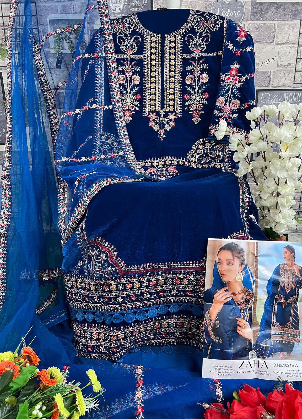 10219A Aafiya Vol 3 Zaha Embroidery Pakistani Salwar Suits