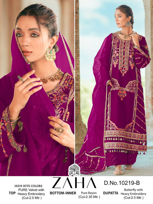10219B Aafiya Vol 3 Zaha Embroidery Pakistani Salwar Suits