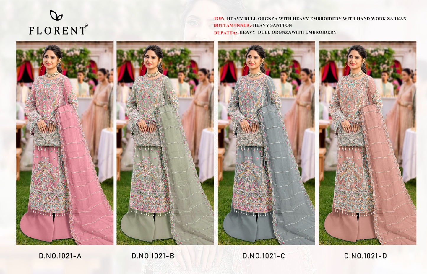 1021C Florent Jarkan Pakistani Salwar Suits