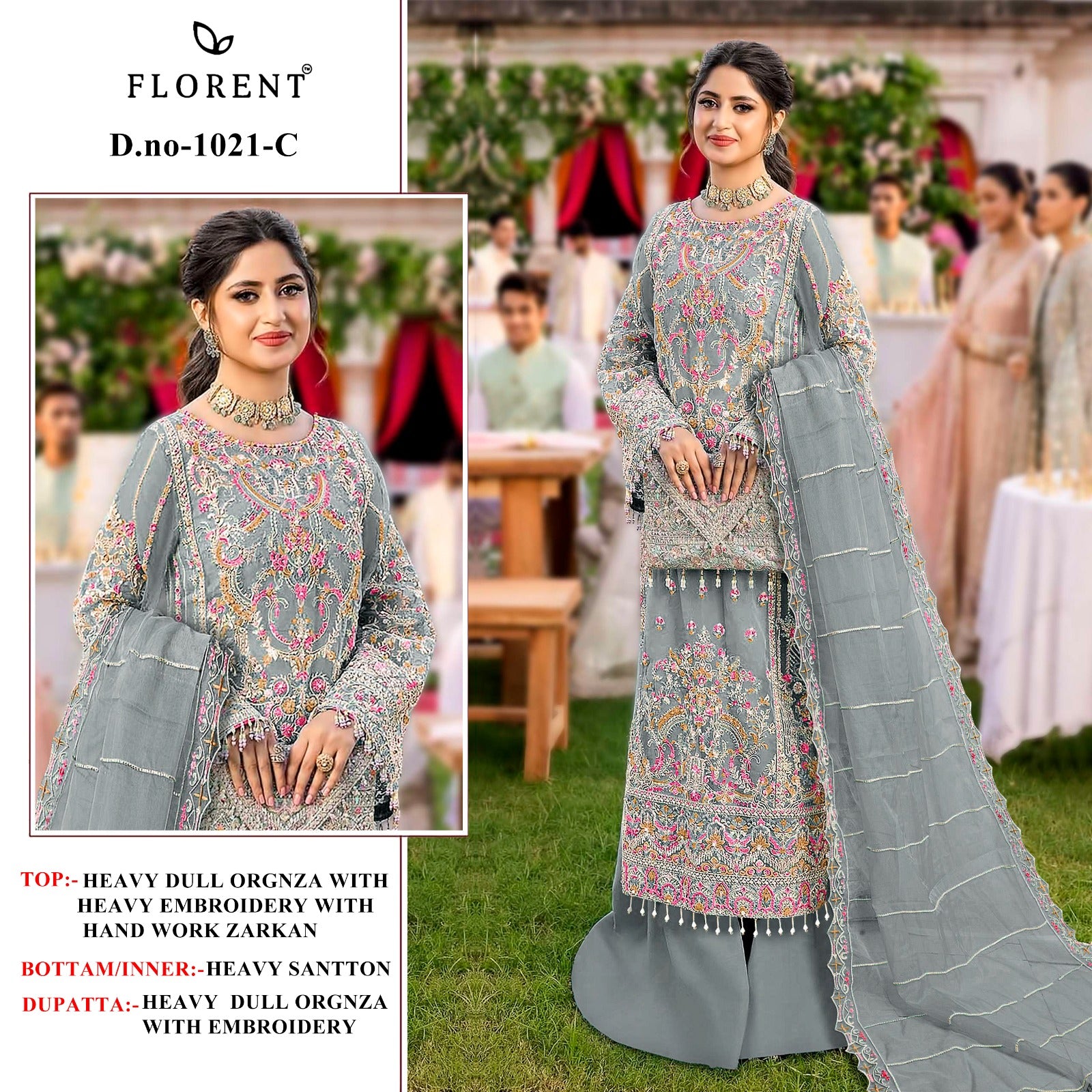 1021C Florent Jarkan Pakistani Salwar Suits